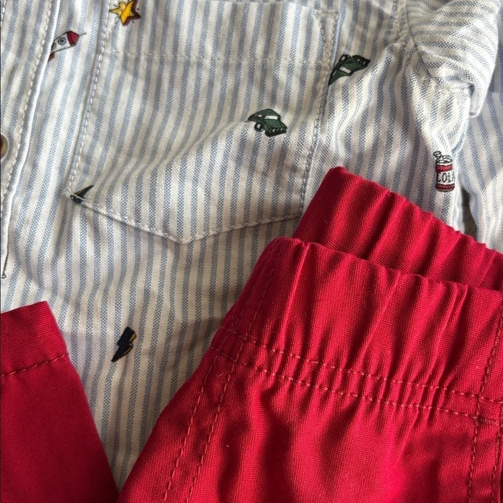 NWOT Carter's Striped Shirt and Pants Set 2t